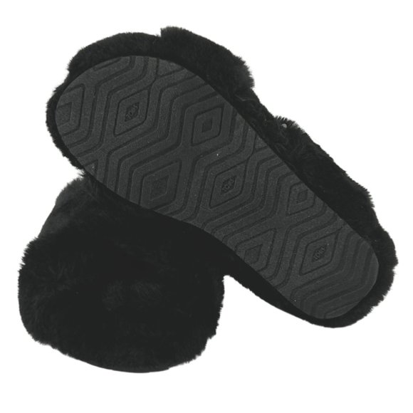TOMS | Women's Susie Faux Fur Slipper | Black | Various Sizes - Picture 6 of 6